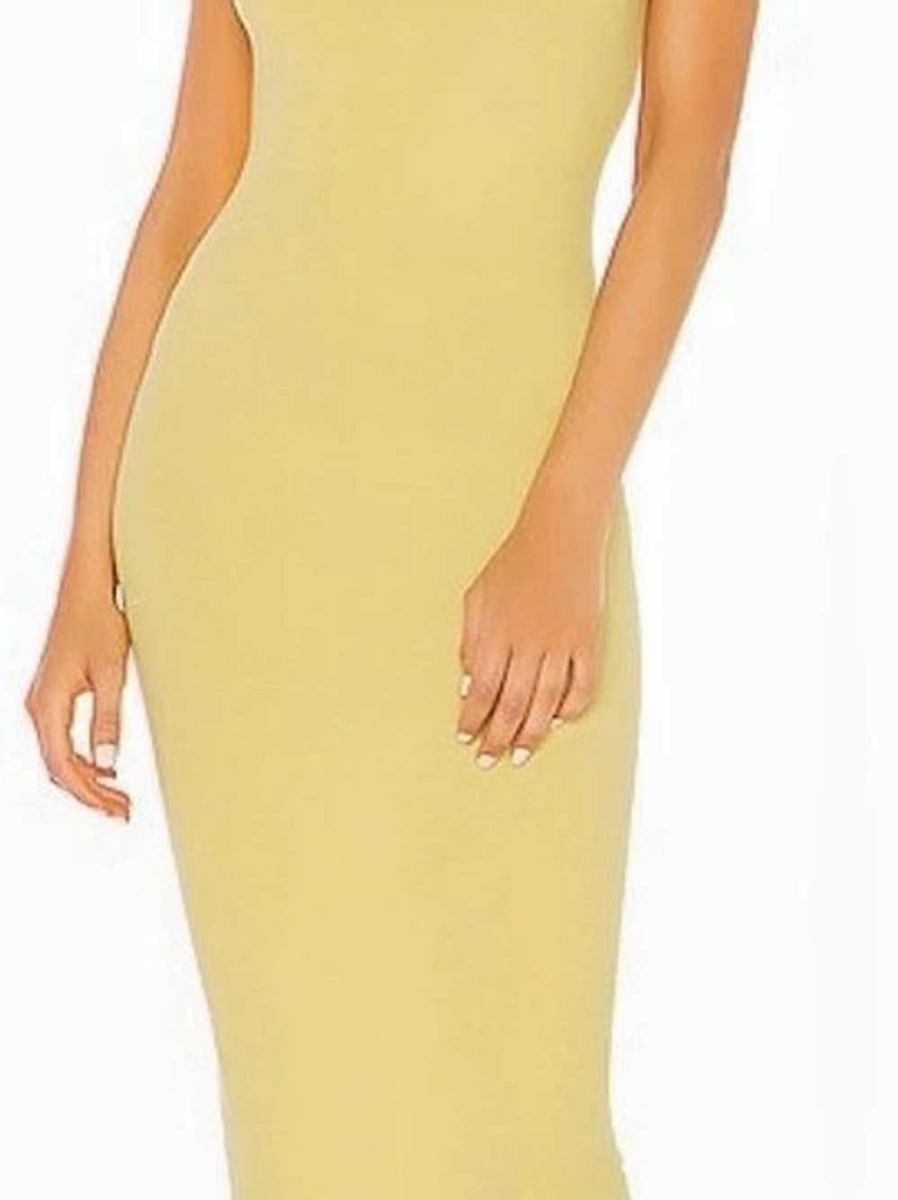 Enza Costa Rib Tank Midi Dress in Lemongrass